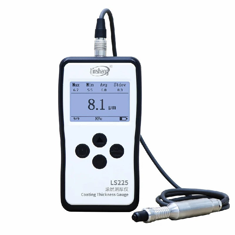 LS225+N1500 Coating Thickness Gauge Car Paint Tester High Precision Eddy Current Ultra-thin Below 10μm Non Ferrous Anodized LS225+N1500 Coating Thickness Gauge Car Paint Tester High Precision Eddy Current Ultra-thin Below 10μm Non Ferrous Anodized